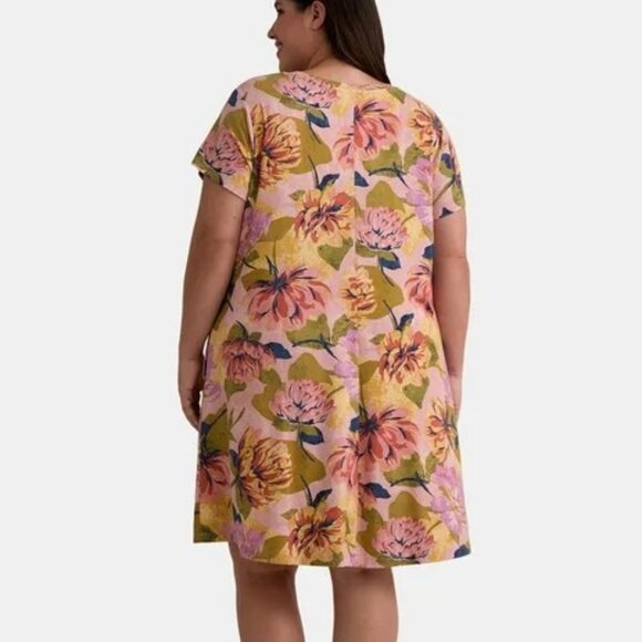 Terra & Sky Women’s Floral Swing Dress Size 1X (16W-18W) - Picture 2 of 3
